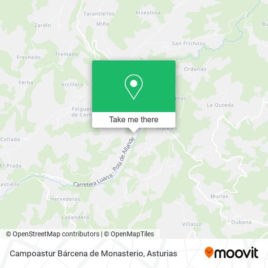 Campoastur Bárcena de Monasterio map