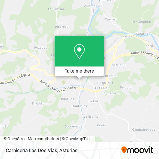 mapa Carnicería Las Dos Vias