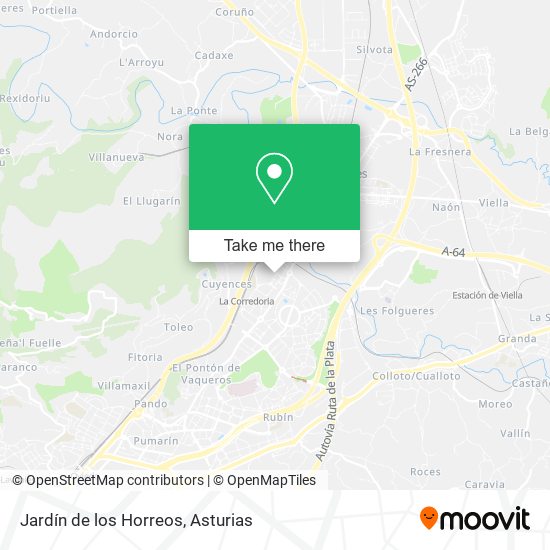 Jardín de los Horreos map