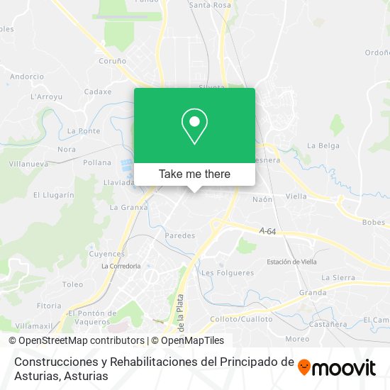 Construcciones y Rehabilitaciones del Principado de Asturias map