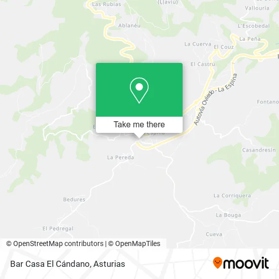 mapa Bar Casa El Cándano