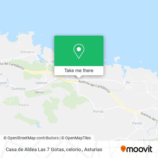 Casa de Aldea Las 7 Gotas, celorio. map