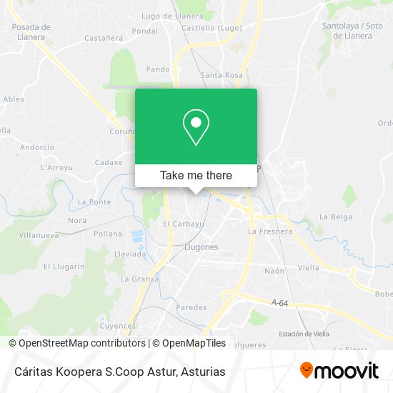 Cáritas Koopera S.Coop Astur map
