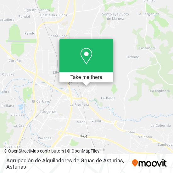 Agrupación de Alquiladores de Grúas de Asturias map