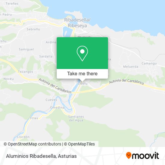 Aluminios Ribadesella map