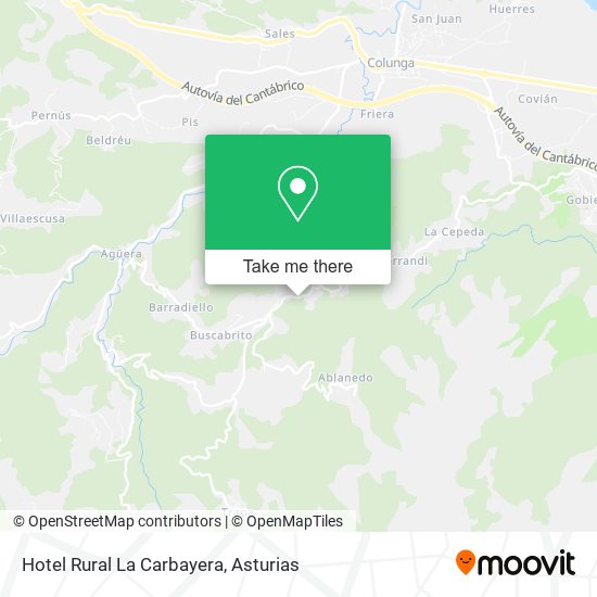 mapa Hotel Rural La Carbayera