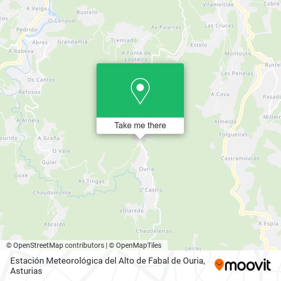 mapa Estación Meteorológica del Alto de Fabal de Ouria