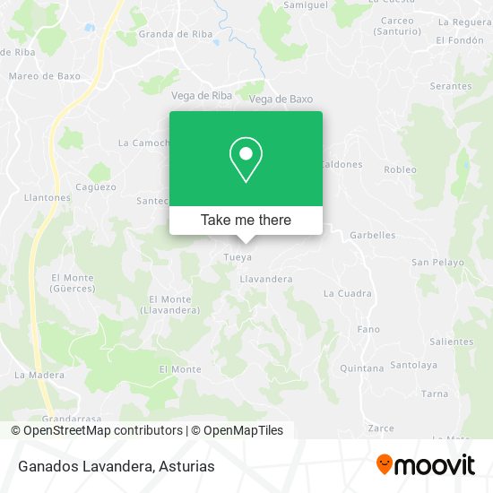 Ganados Lavandera map