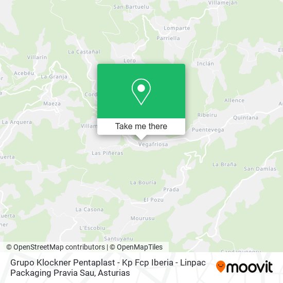 Grupo Klockner Pentaplast - Kp Fcp Iberia - Linpac Packaging Pravia Sau map