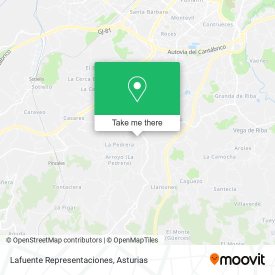 Lafuente Representaciones map