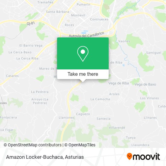 Amazon Locker-Buchaca map