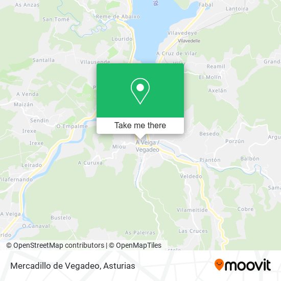 mapa Mercadillo de Vegadeo