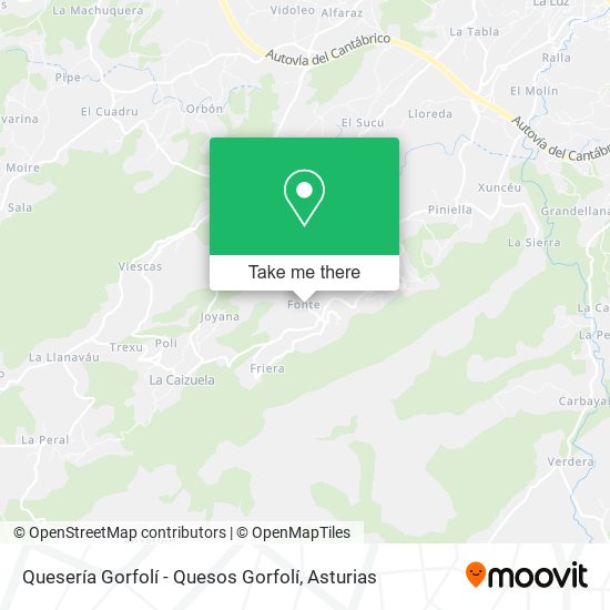 Quesería Gorfolí - Quesos Gorfolí map