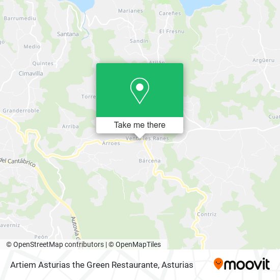 Artiem Asturias the Green Restaurante map