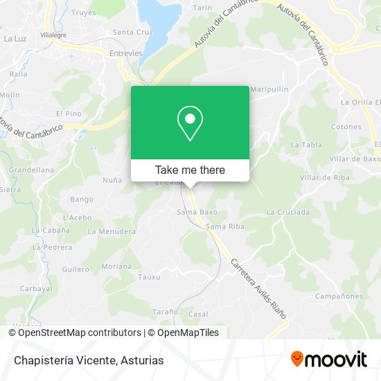 Chapistería Vicente map