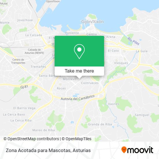 Zona Acotada para Mascotas map