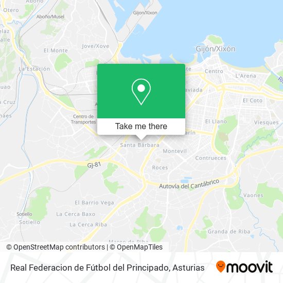 Real Federacion de Fútbol del Principado map