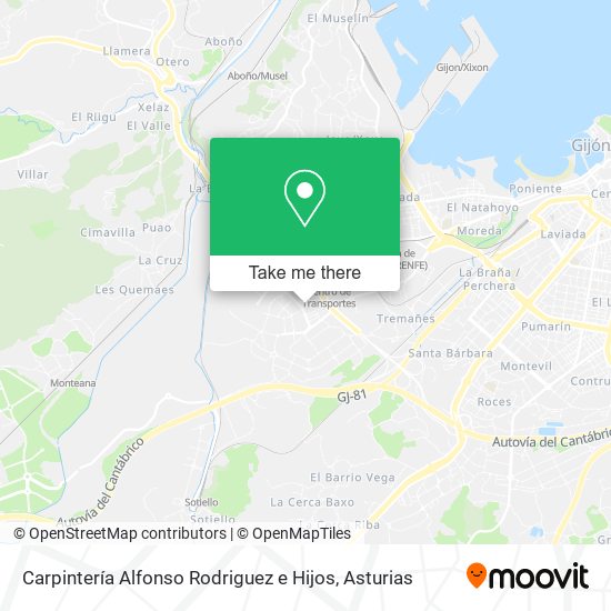 Carpintería Alfonso Rodriguez e Hijos map