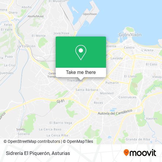 Sidrería El Piquerón map