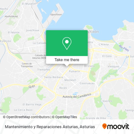 Mantenimiento y Reparaciones Asturias map