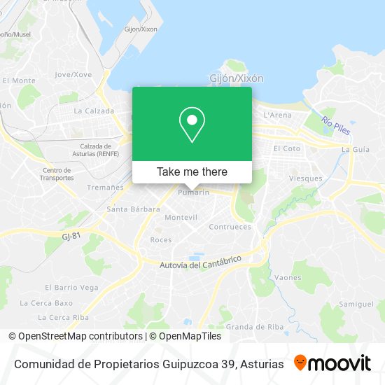 Comunidad de Propietarios Guipuzcoa 39 map