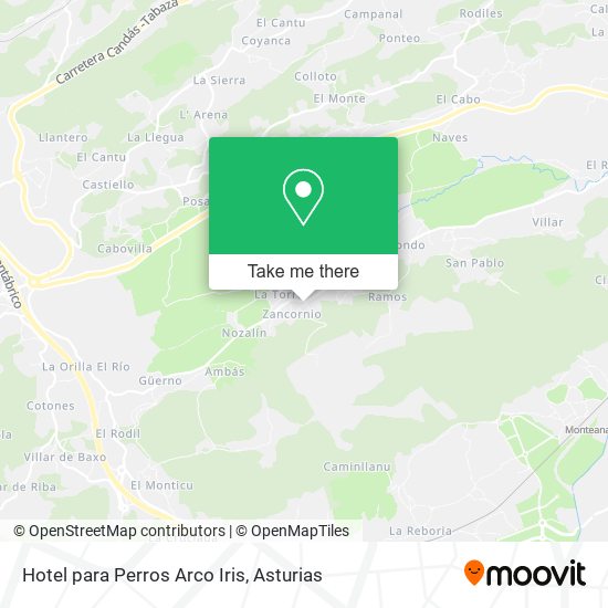 Hotel para Perros Arco Iris map