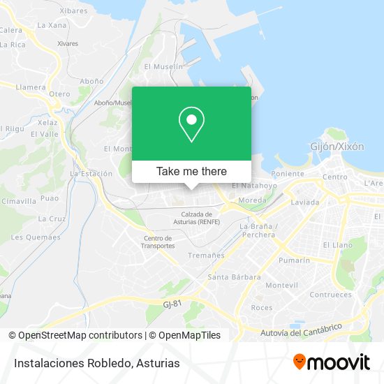 Instalaciones Robledo map