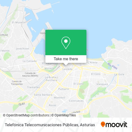Telefónica Telecomunicaciones Públicas map