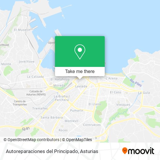 Autoreparaciones del Principado map