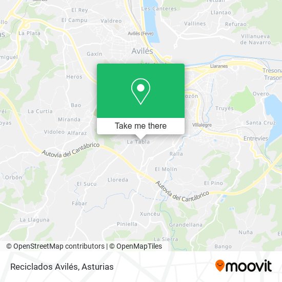 Reciclados Avilés map