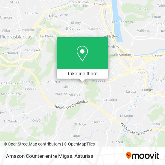 Amazon Counter-entre Migas map