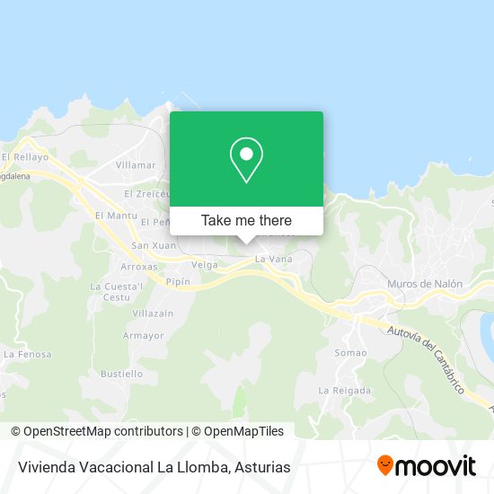 Vivienda Vacacional La Llomba map