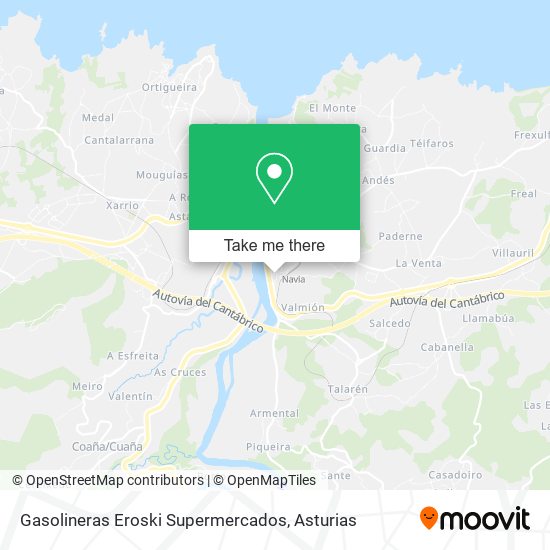 Gasolineras Eroski Supermercados map