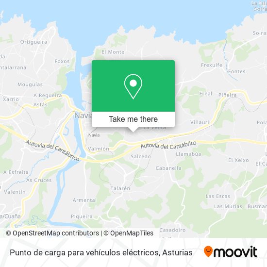 Punto de carga para vehículos eléctricos map