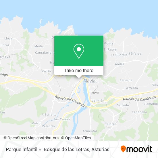 Parque Infantil El Bosque de las Letras map