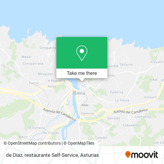 de Díaz, restaurante Self-Service map