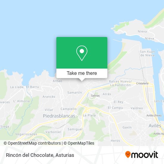 Rincón del Chocolate map