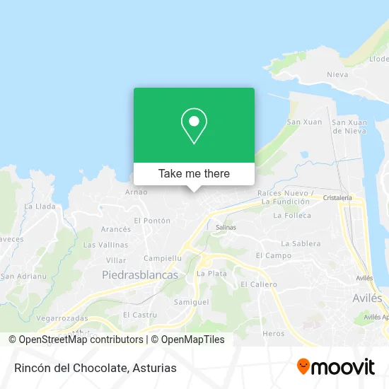 Rincón del Chocolate map