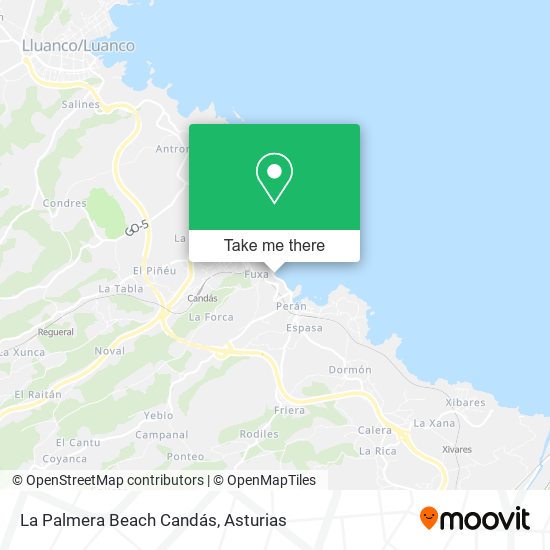 La Palmera Beach Candás map