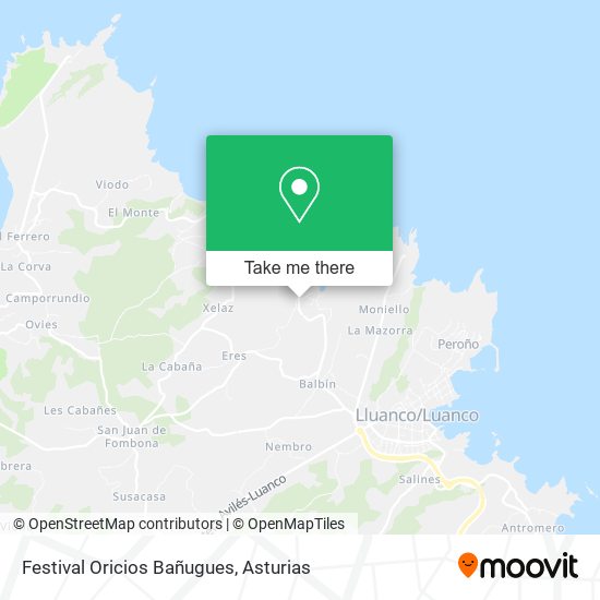 Festival Oricios Bañugues map