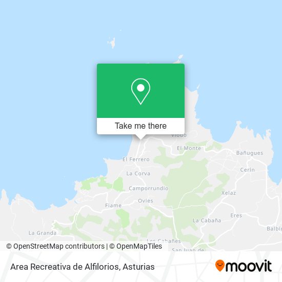 Area Recreativa de Alfilorios map