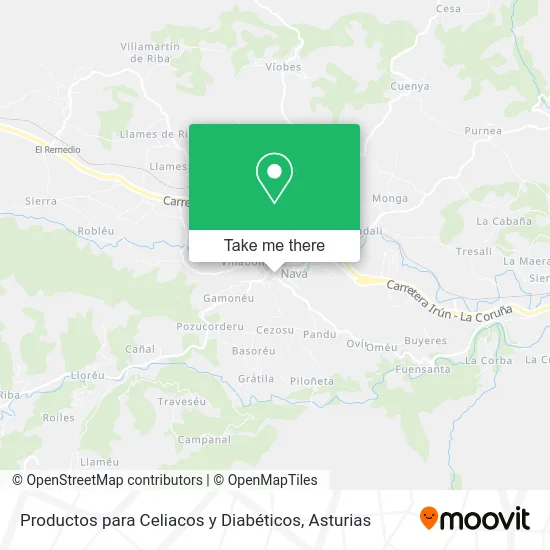 Productos para Celiacos y Diabéticos map