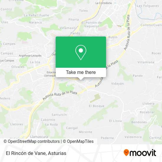 El Rincón de Vane map