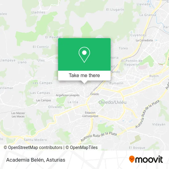 Academia Belén map