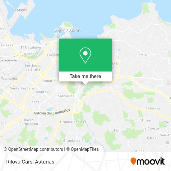 Rilova Cars map