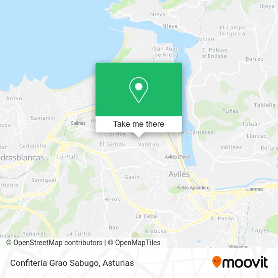 mapa Confitería Grao Sabugo