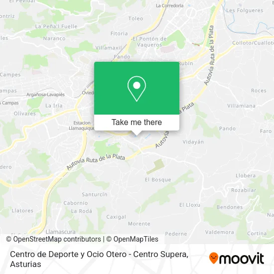 Centro de Deporte y Ocio Otero - Centro Supera map