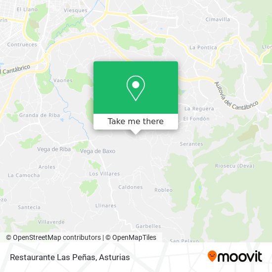 mapa Restaurante Las Peñas