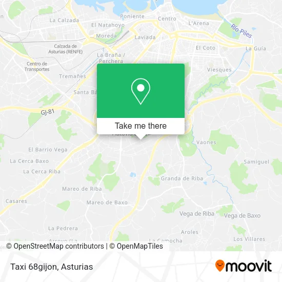 mapa Taxi 68gijon