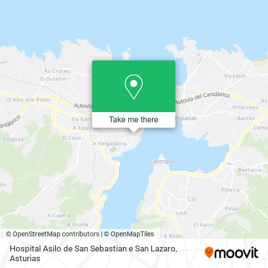 Hospital Asilo de San Sebastian e San Lazaro map